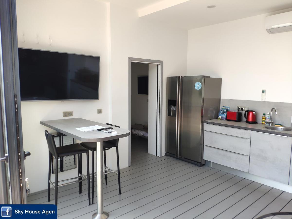 Sky House Agen Logement détente avec Spa Jacuzzi Sauna Hammam Extérieur photo