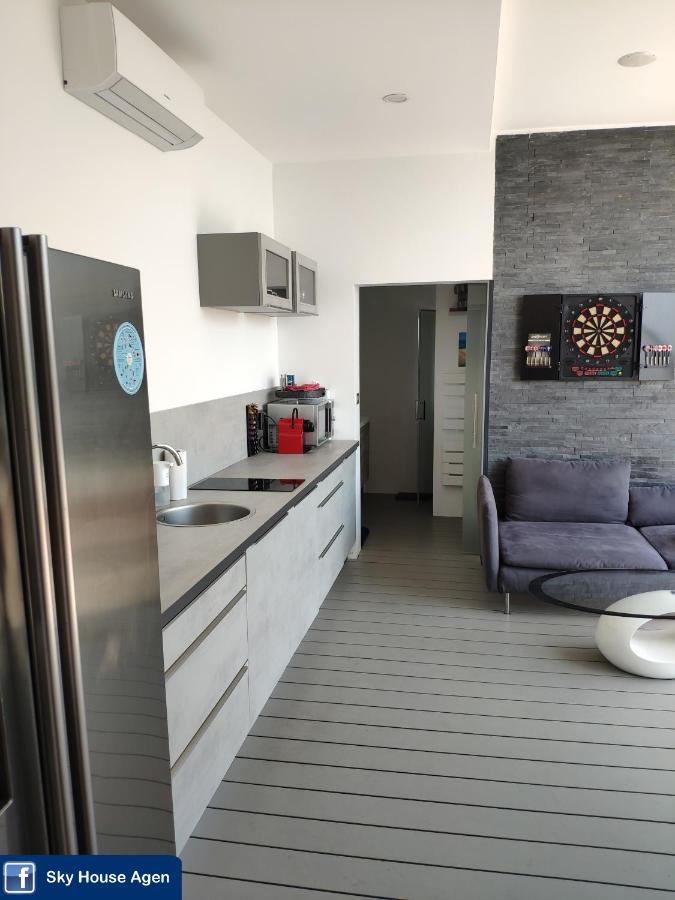 Sky House Agen Logement détente avec Spa Jacuzzi Sauna Hammam Extérieur photo