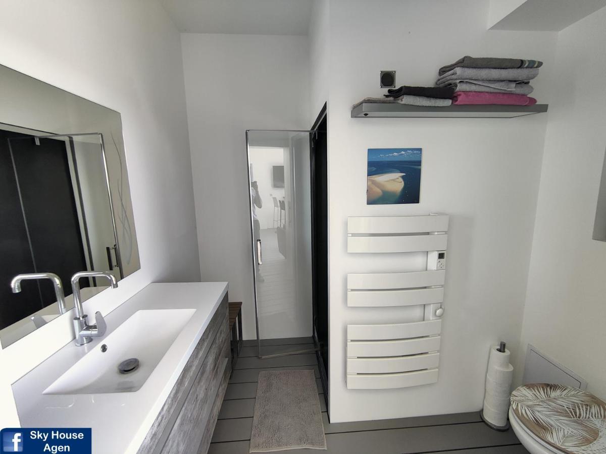 Sky House Agen Logement détente avec Spa Jacuzzi Sauna Hammam Extérieur photo